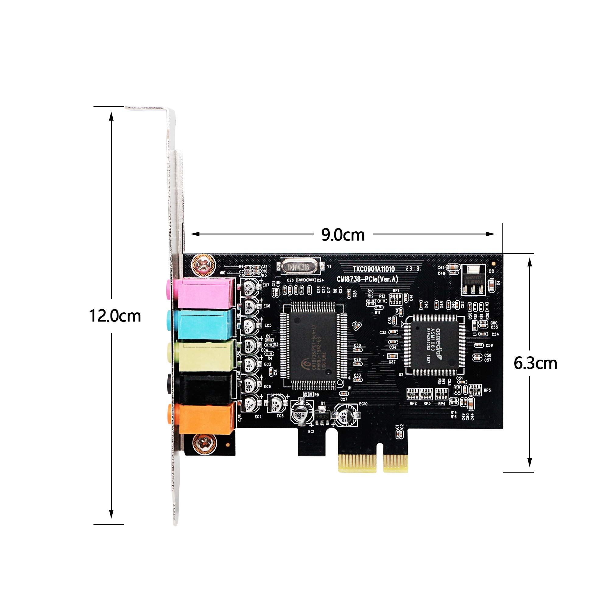 Amazon | CERRXIAN PCIe サウンドカード、PCI 5.1 Express